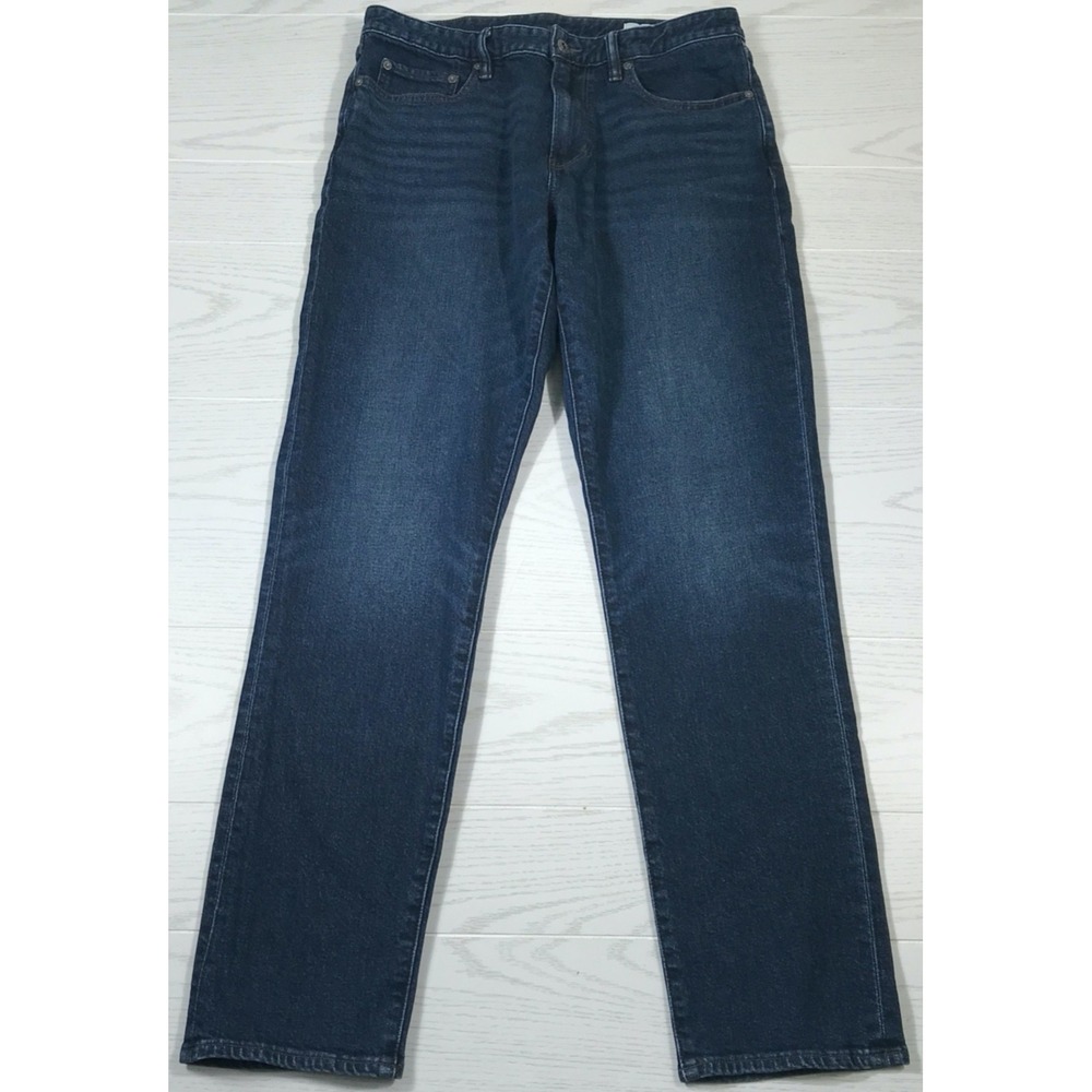 BONOBOS Organic Cotton Jeans Men 32x32 Dark Blue Slim Fit Mid Rise Preppy School